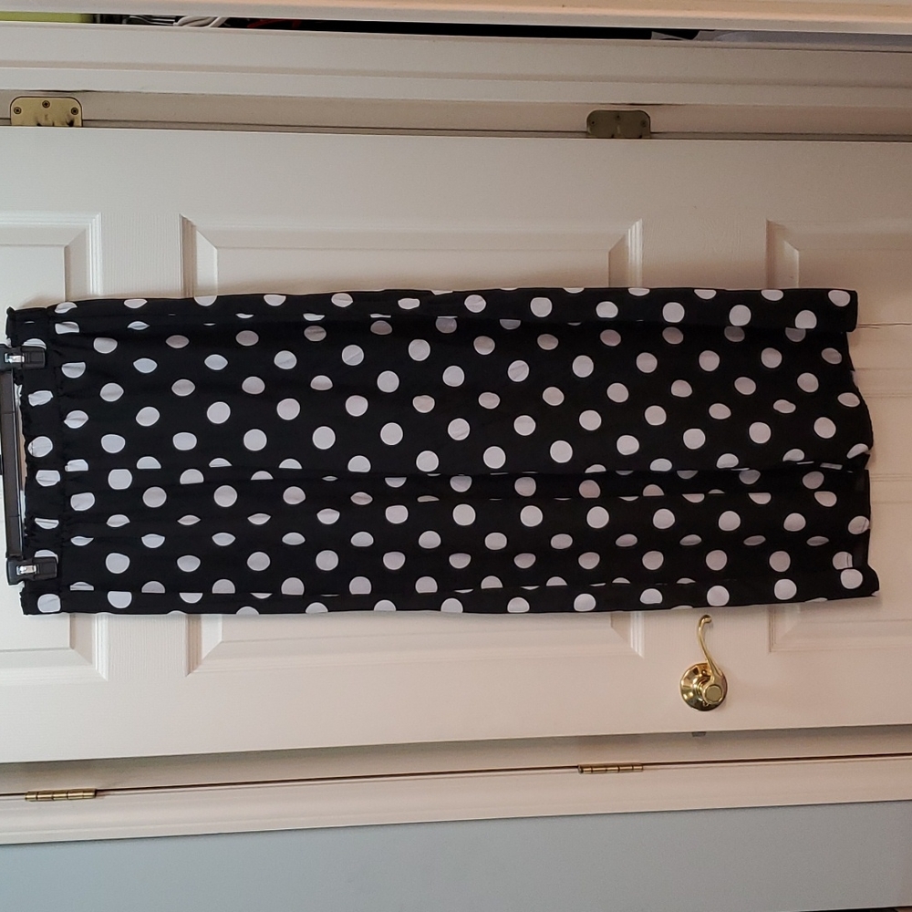 Polka dot wide leg flowy pants